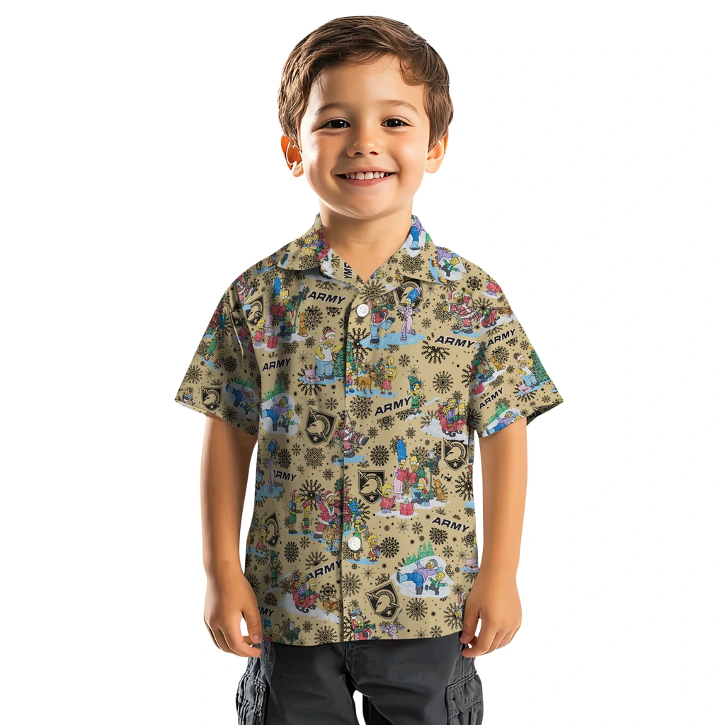 Army Black Knights Hawaiian Shirt - Simpsons Christmas army black knights simpsons christmas gold hawaiian shirts top rated