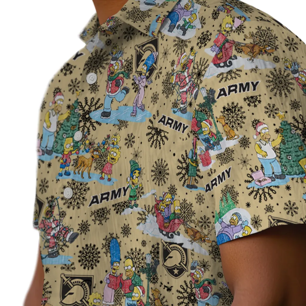 Army Black Knights Hawaiian Shirt - Simpsons Christmas army black knights simpsons christmas gold hawaiian shirts trendy
