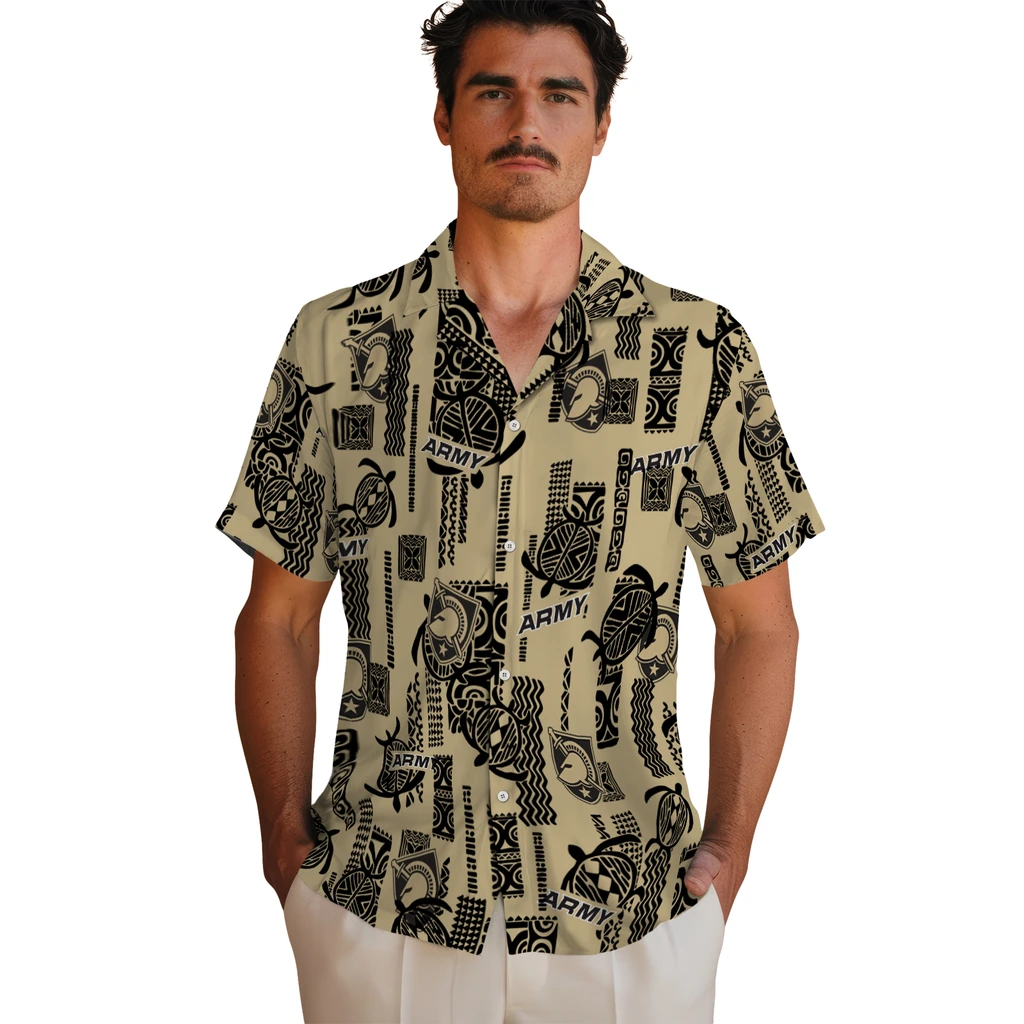 Army Black Knights Hawaiian Shirt - Turtle Lines army black knights turtle lines gold hawaiian shirts fashion forward