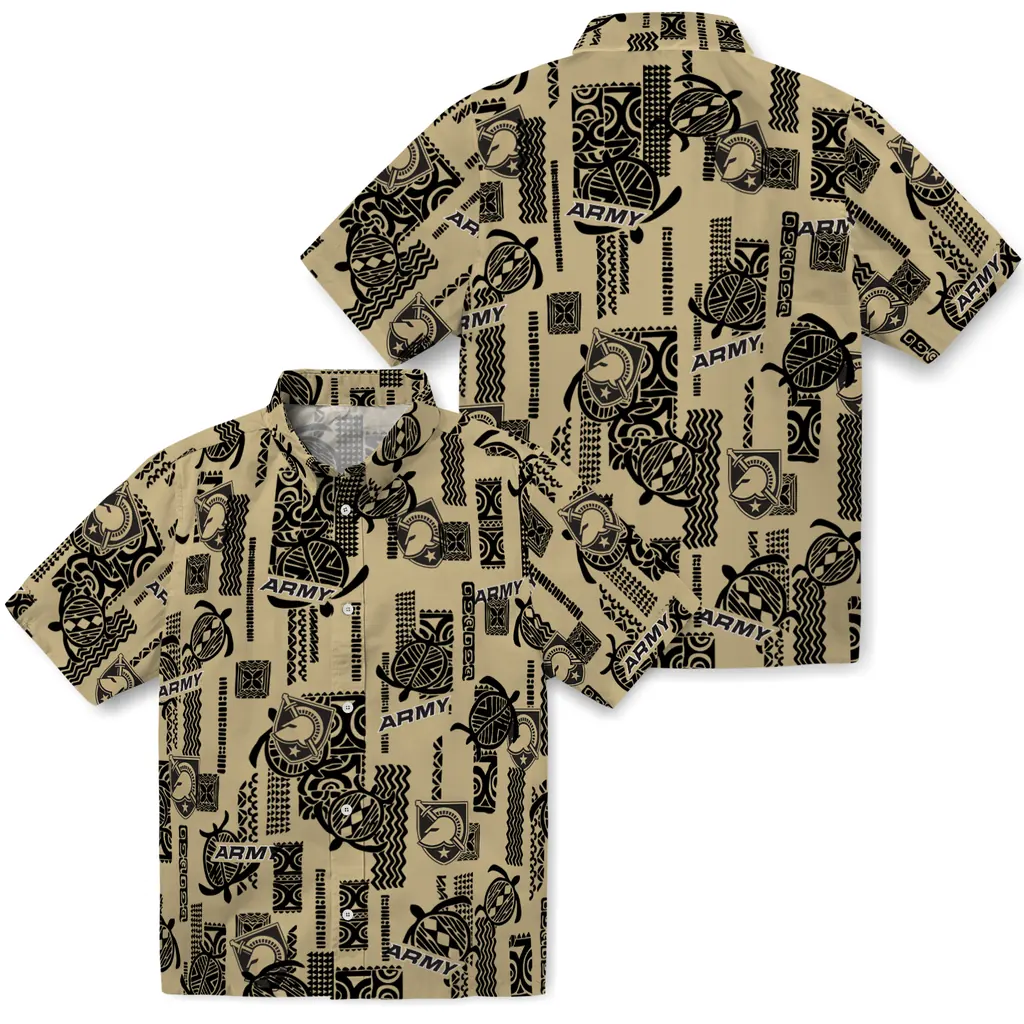 Army Black Knights Hawaiian Shirt - Turtle Lines army black knights turtle lines gold hawaiian shirts high quality