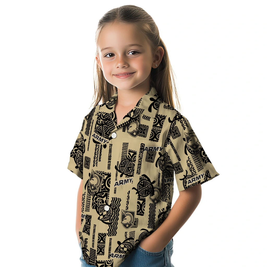 Army Black Knights Hawaiian Shirt - Turtle Lines army black knights turtle lines gold hawaiian shirts premium grade