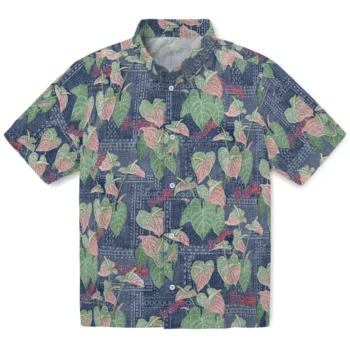 atlanta braves anthurium overlay navy hawaiian shirts best selling
