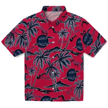 atlanta braves palm sunset hawaiian shirts best selling
