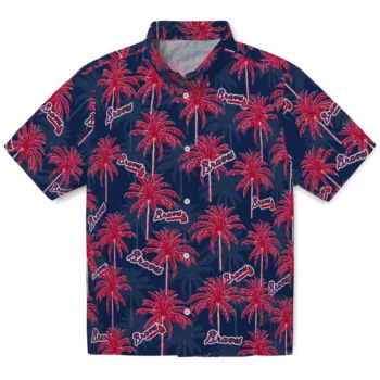atlanta braves palm grove navy hawaiian shirts best selling