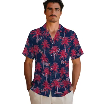 atlanta braves palm grove navy hawaiian shirts fashion forward