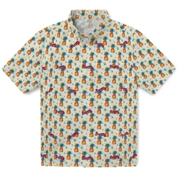 atlanta braves pineapple delight beige hawaiian shirts best selling