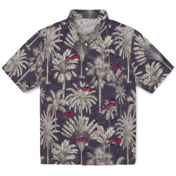 atlanta braves palm shadows navy hawaiian shirts best selling
