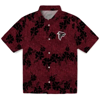 atlanta falcons hibiscus petals red hawaiian shirts best selling