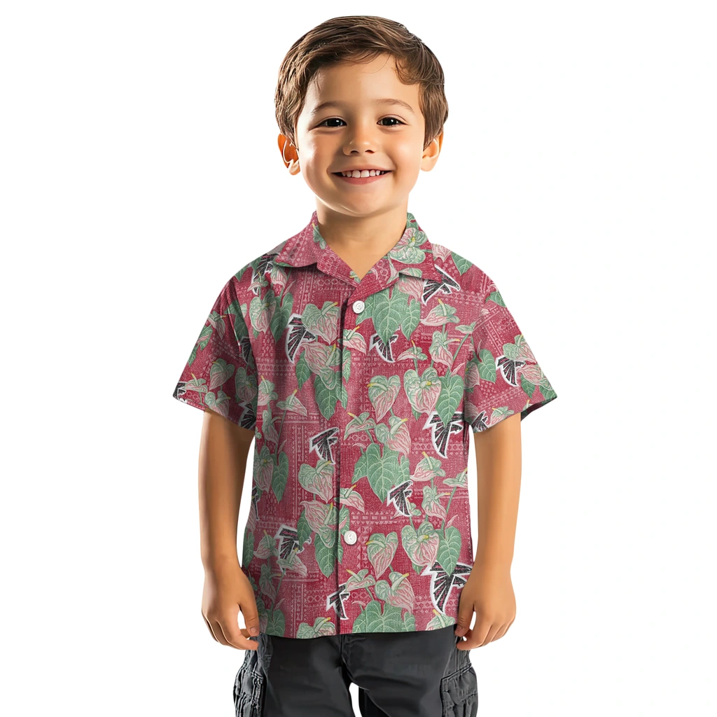 Atlanta Falcons Hawaiian Shirt - Anthurium Overlay atlanta falcons anthurium overlay red hawaiian shirts top rated