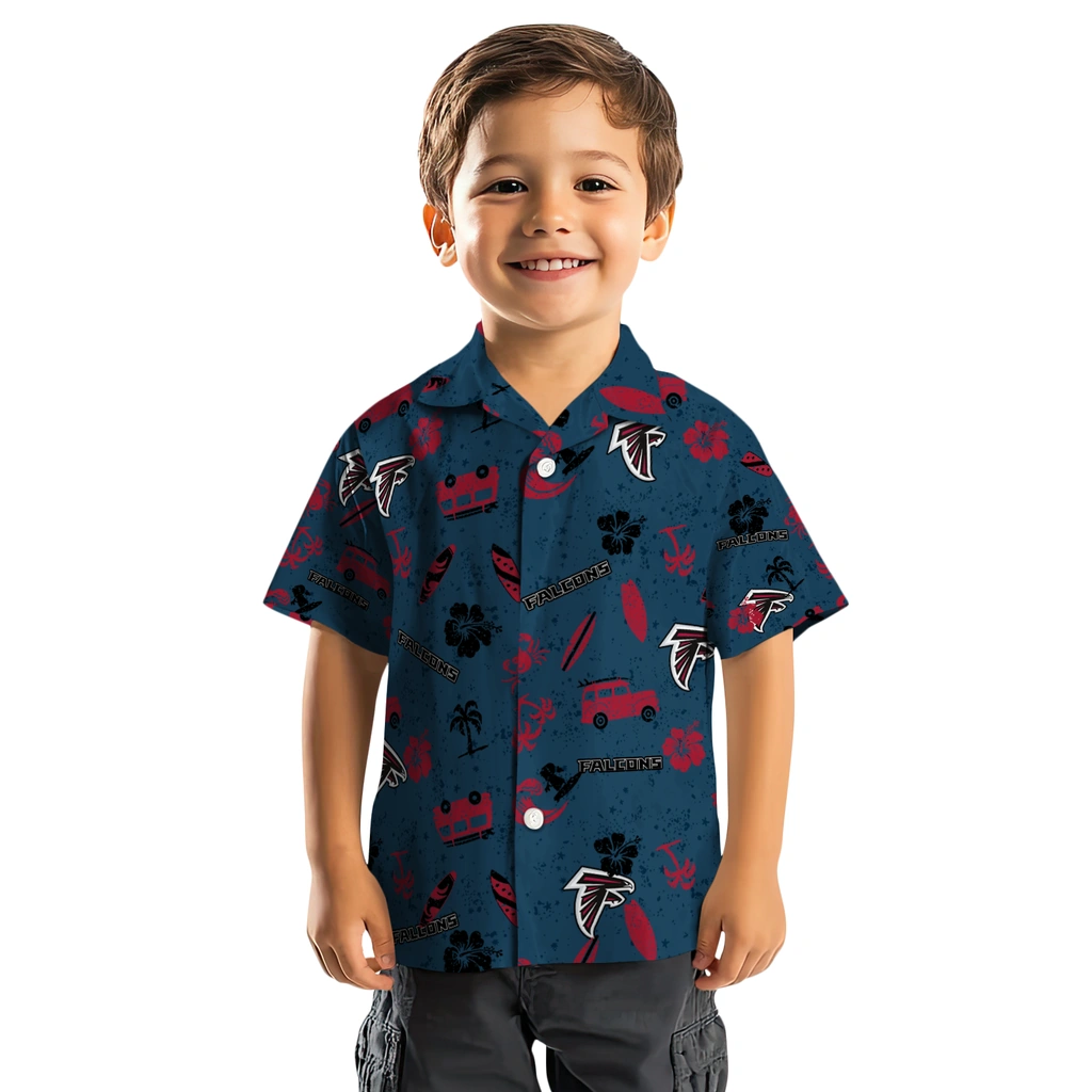 Atlanta Falcons Hawaiian Shirt - Beach Vibe atlanta falcons beach vibe navy hawaiian shirts top rated