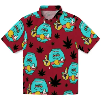atlanta falcons bong smile red hawaiian shirts best selling