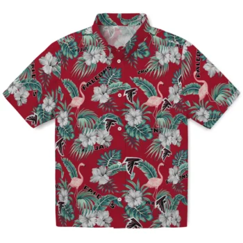 atlanta falcons flamingo palms red hawaiian shirts best selling