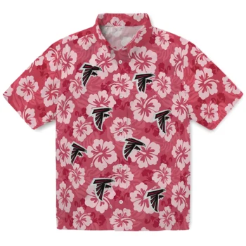 atlanta falcons hibiscus cluster red hawaiian shirts best selling