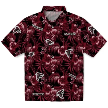atlanta falcons hibiscus exotic red hawaiian shirts best selling