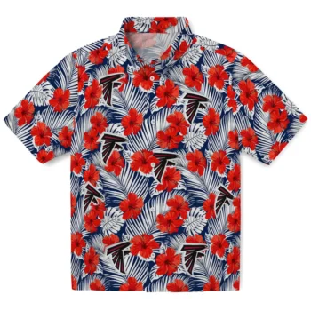 atlanta falcons hibiscus fiesta red royal blue hawaiian shirts best selling