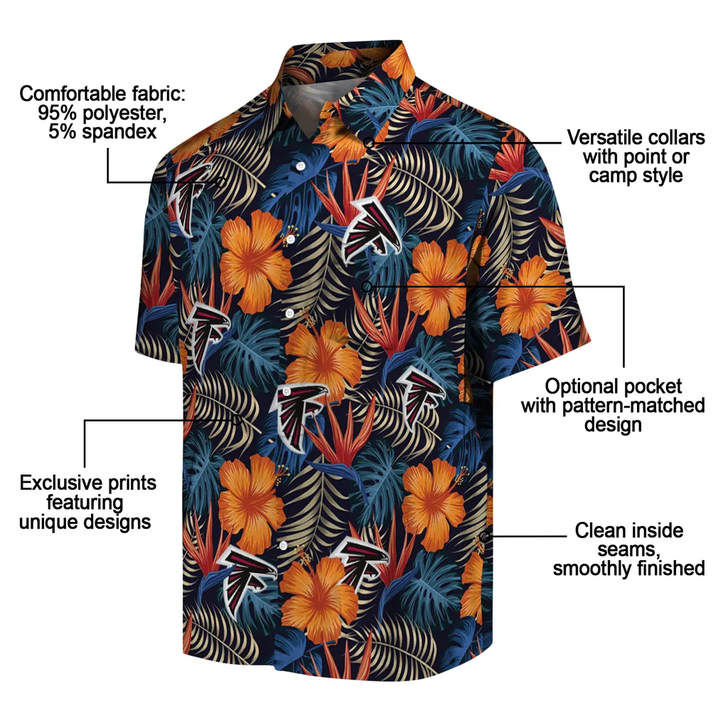 Atlanta Falcons Hawaiian Shirt - Hibiscus Foliage atlanta falcons hibiscus foliage hawaiian shirts new arrival