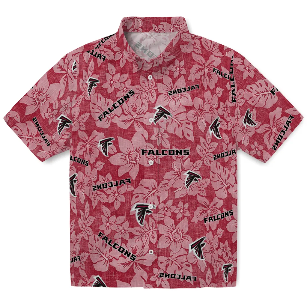 Atlanta Falcons Hawaiian Shirt - Hibiscus Oasis atlanta falcons hibiscus oasis red hawaiian shirts best selling