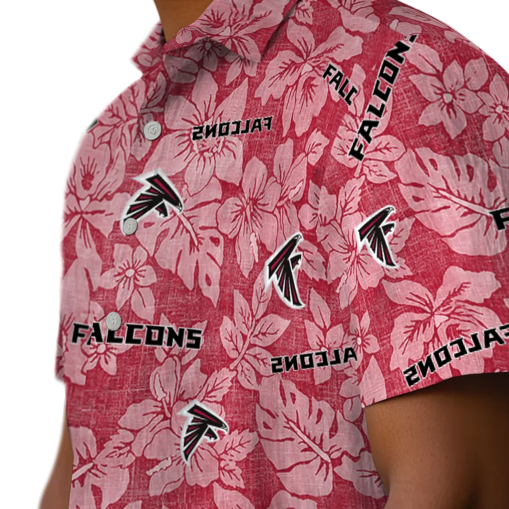 Atlanta Falcons Hawaiian Shirt - Hibiscus Oasis atlanta falcons hibiscus oasis red hawaiian shirts trendy
