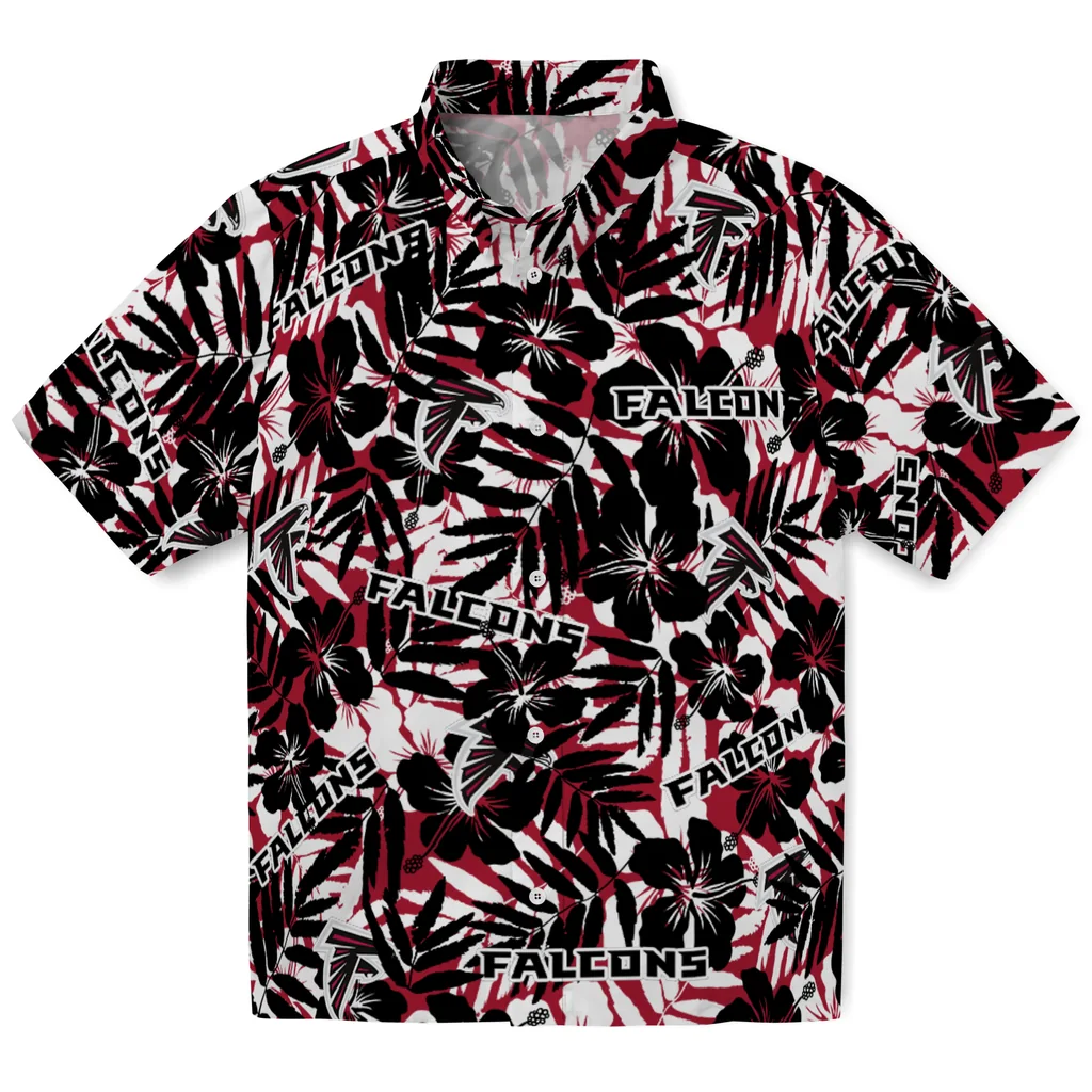 Atlanta Falcons Hawaiian Shirt - Hibiscus Overlay atlanta falcons hibiscus overlay hawaiian shirts best selling