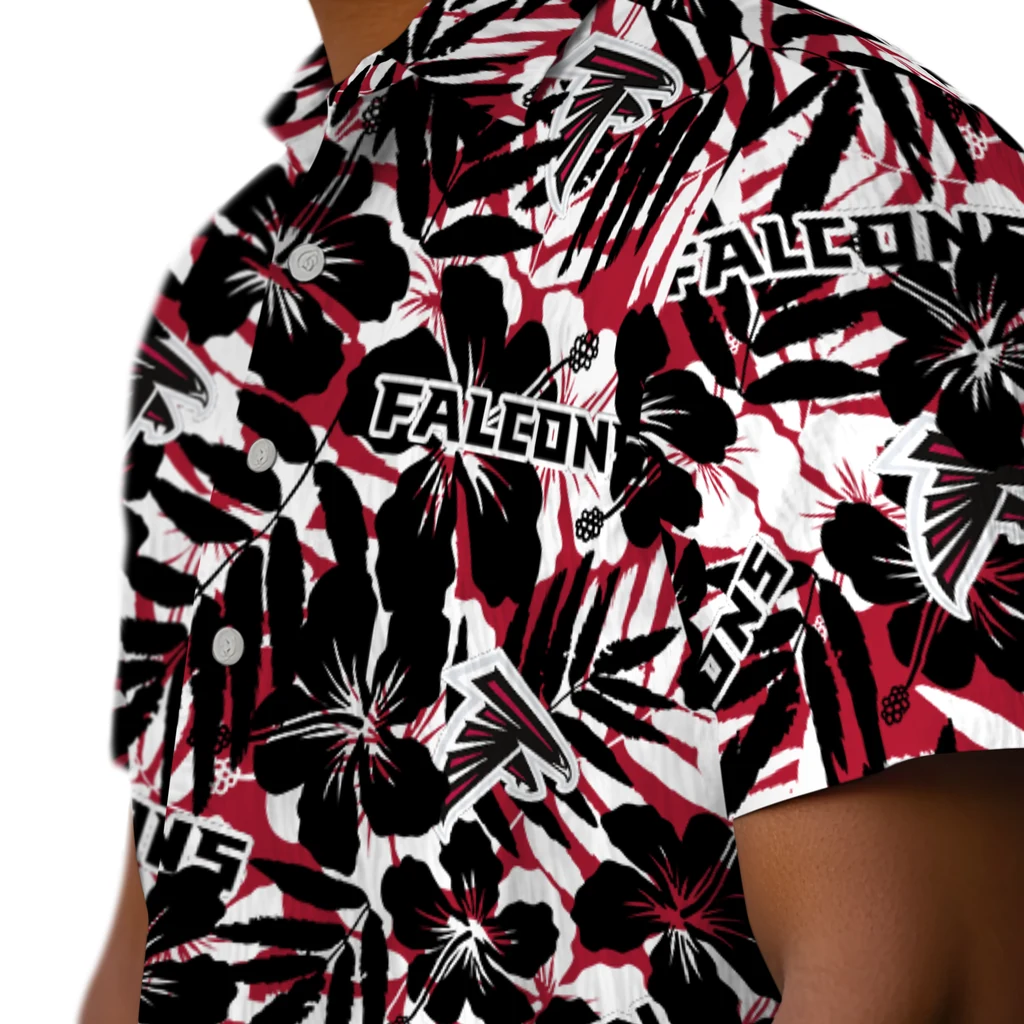 Atlanta Falcons Hawaiian Shirt - Hibiscus Overlay atlanta falcons hibiscus overlay hawaiian shirts trendy