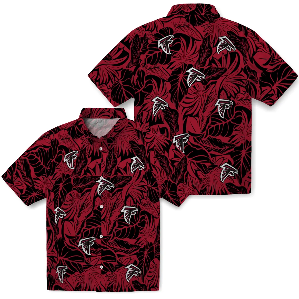 Atlanta Falcons Hawaiian Shirt - Monstera Layer atlanta falcons monstera layer red hawaiian shirts high quality