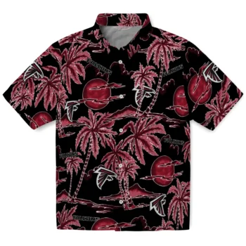 atlanta falcons palm sunset hawaiian shirts best selling