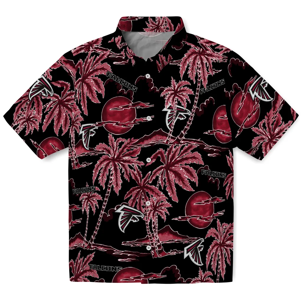 Atlanta Falcons Hawaiian Shirt - Palm Sunset atlanta falcons palm sunset hawaiian shirts best selling