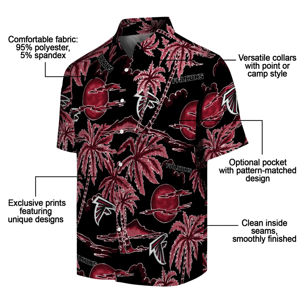 Atlanta Falcons Hawaiian Shirt - Palm Sunset atlanta falcons palm sunset hawaiian shirts new arrival