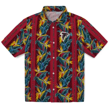 atlanta falcons paradise vines red hawaiian shirts best selling