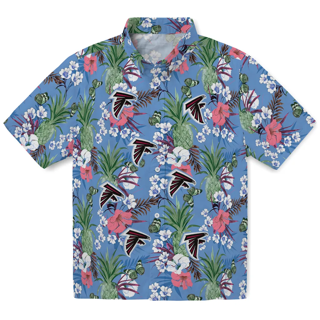 Atlanta Falcons Hawaiian Shirt - Pineapple Bouquet atlanta falcons pineapple bouquet best sky blue hawaiian shirts best selling