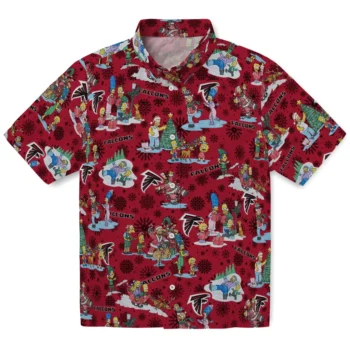 atlanta falcons simpsons christmas red hawaiian shirts best selling
