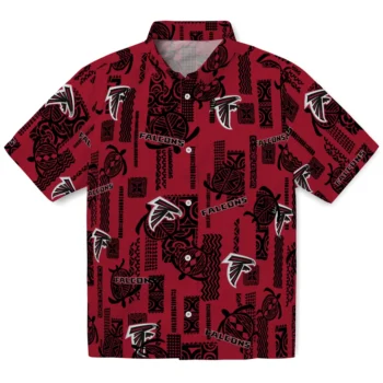 atlanta falcons turtle lines red hawaiian shirts best selling