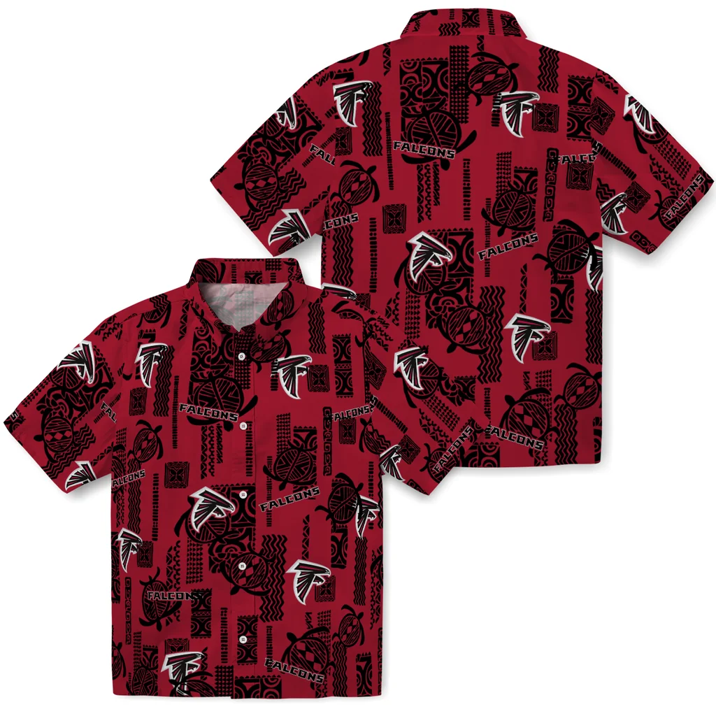 Atlanta Falcons Hawaiian Shirt - Turtle Lines atlanta falcons turtle lines red hawaiian shirts high quality