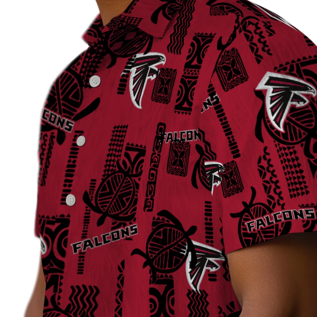 Atlanta Falcons Hawaiian Shirt - Turtle Lines atlanta falcons turtle lines red hawaiian shirts trendy