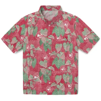 atlanta hawks anthurium overlay red hawaiian shirts best selling