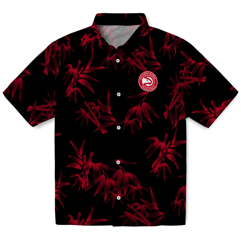 Atlanta Hawks Hawaiian Shirt - Bamboo Branches atlanta hawks bamboo branches red black hawaiian shirts best selling