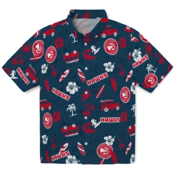atlanta hawks beach vibe navy hawaiian shirts best selling
