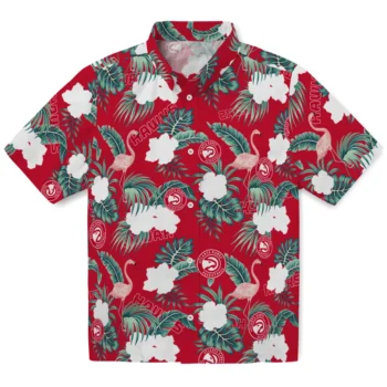 atlanta hawks flamingo palms red hawaiian shirts best selling