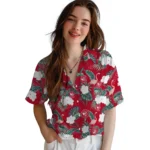 Atlanta Hawks Hawaiian Shirt – Flamingo and Hibiscus