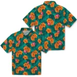 Atlanta Hawks Hawaiian Shirt – Hibiscus and Palm Leaves