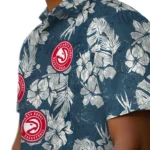 Atlanta Hawks Hawaiian Shirt – Hibiscus Flowers
