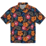 Atlanta Hawks Hawaiian Shirt – Hibiscus Foliage