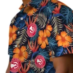 Atlanta Hawks Hawaiian Shirt – Hibiscus Foliage
