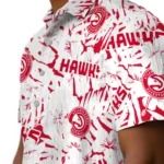 Atlanta Hawks Hawaiian Shirt – Hibiscus Overlay