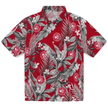 atlanta hawks palm leaves red hawaiian shirts best selling