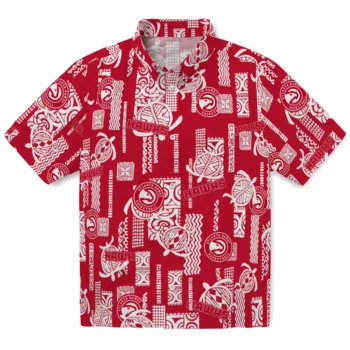 atlanta hawks turtle lines red hawaiian shirts best selling