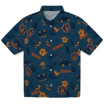 auburn tigers beach vibe navy hawaiian shirts best selling