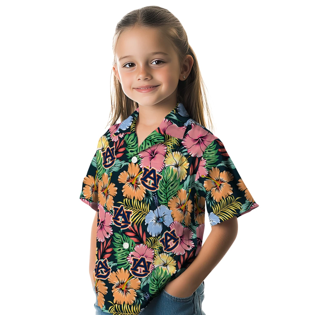Auburn Tigers Hawaiian Shirt - Brilliant Hibiscus Garden auburn tigers brilliant hibiscus garden hawaiian shirts premium grade