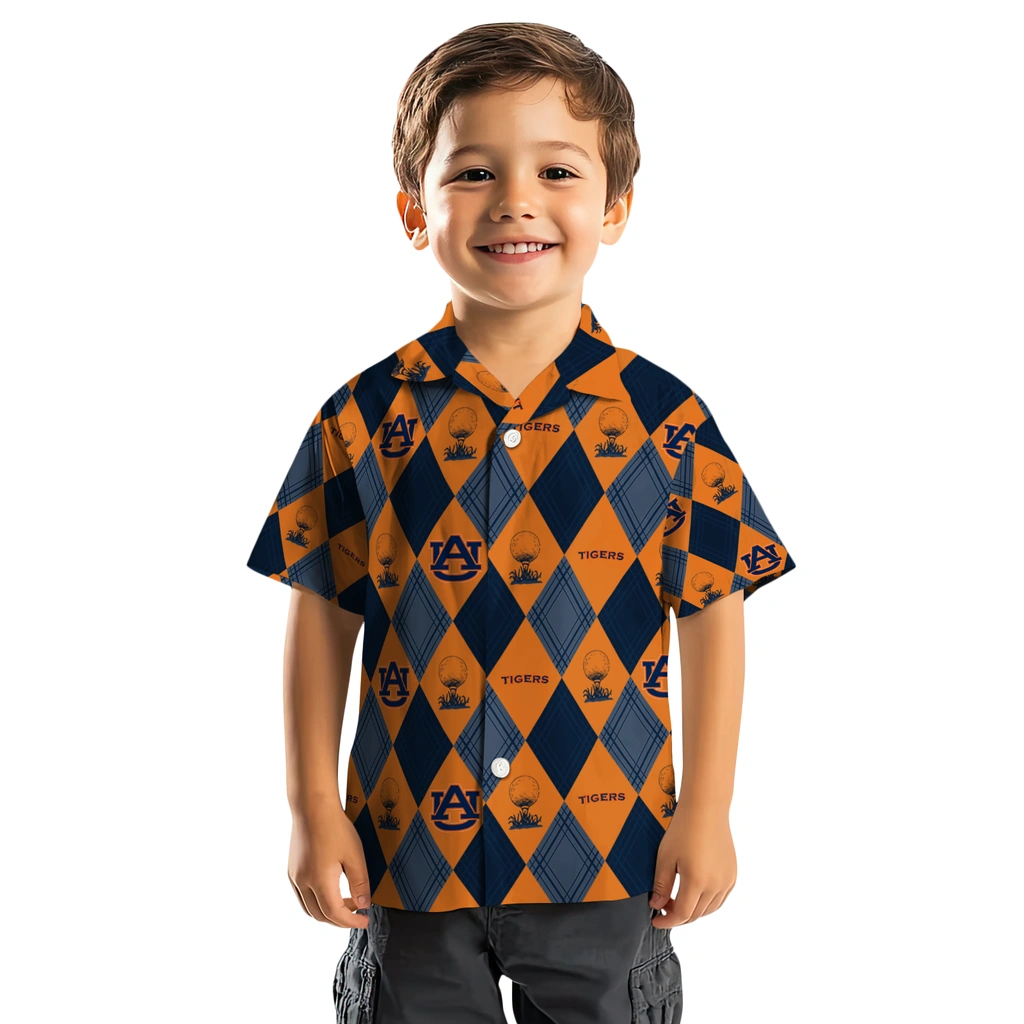 Auburn Tigers Hawaiian Shirt - Golfing Plaid auburn tigers balloon plaid navy blue hawaiian shirts top rated