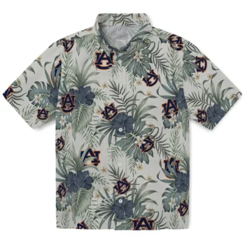 auburn tigers hibiscus designs beige hawaiian shirts best selling
